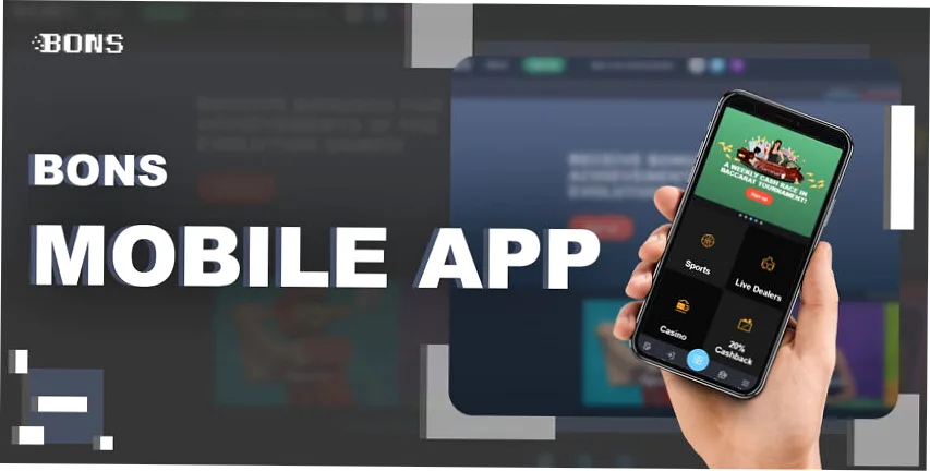 Bons mobile app with casino games sports betting and payments