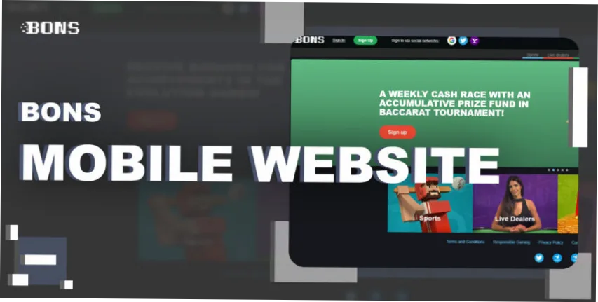 Bons mobile website compared with app access